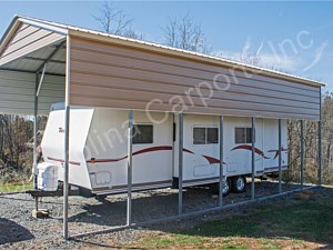 Vertical Roof Style Carport with One Panel Per Side